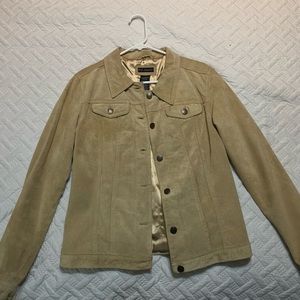 For Joseph women’s medium light tan / khaki suede jacket